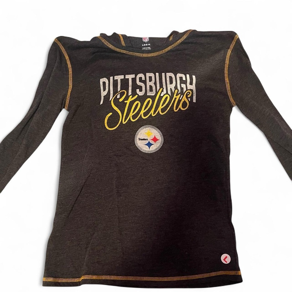 NFL Pittsburgh Steelers Kids Long Sleeve Tee - Black and Gold